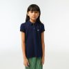 Vetements Fille | LACOSTE Polo Fille Lacoste En Mini Pique Avec Col Festonne