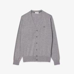 Pullovers | LACOSTE Cardigan En Laine Merinos