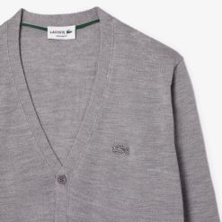 Pullovers | LACOSTE Cardigan En Laine Merinos