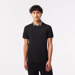 Polos | LACOSTE Polo Homme Slim Fit En Pique Stretch Avec Marquage Lacoste