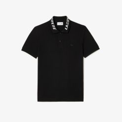 Polos | LACOSTE Polo Homme Slim Fit En Pique Stretch Avec Marquage Lacoste