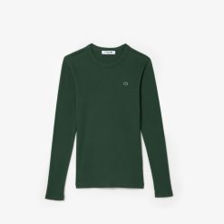 T-Shirts | LACOSTE T-Shirt Cotele Manches Longues En Coton