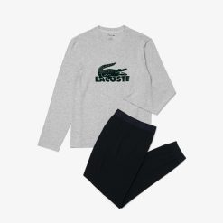 Sous-Vetements & Vetements D'Interieur | LACOSTE Ensemble De Pyjama Long Avec Logo Velours