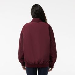 Manteaux & Vestes | LACOSTE Bomber Oversize Fit En Taffetas A Poignets Coteles