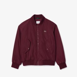 Manteaux & Vestes | LACOSTE Bomber Oversize Fit En Taffetas A Poignets Coteles