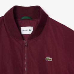 Manteaux & Vestes | LACOSTE Bomber Oversize Fit En Taffetas A Poignets Coteles