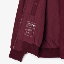 Manteaux & Vestes | LACOSTE Bomber Oversize Fit En Taffetas A Poignets Coteles