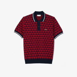 Pullovers | LACOSTE Pull Col Polo En Coton A Motif Robert George