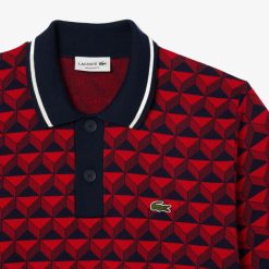 Pullovers | LACOSTE Pull Col Polo En Coton A Motif Robert George