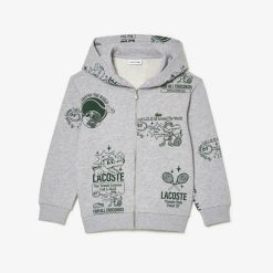 Vetements Fille | LACOSTE Sweatshirt A Capuche Jogger Imprime Graphique