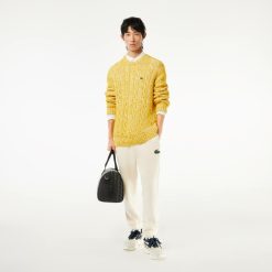 Pullovers | LACOSTE Pull Torsade En Melange Coton Et Alpaga