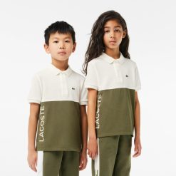 Vetements Fille | LACOSTE Polo Enfant Lacoste Color-Block En Pique De Coton Biologique