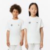 Vetements Fille | LACOSTE T-Shirt Enfant Edition Roland Garros Performance En Jersey Ultra Dry