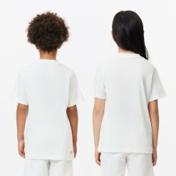 Vetements Fille | LACOSTE T-Shirt Enfant Edition Roland Garros Performance En Jersey Ultra Dry