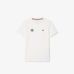 Vetements Fille | LACOSTE T-Shirt Enfant Edition Roland Garros Performance En Jersey Ultra Dry