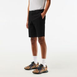 Pantalons & Shorts | LACOSTE Bermuda Slim Fit Uni En Coton Stretch