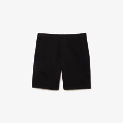 Pantalons & Shorts | LACOSTE Bermuda Slim Fit Uni En Coton Stretch