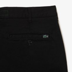 Pantalons & Shorts | LACOSTE Bermuda Slim Fit Uni En Coton Stretch