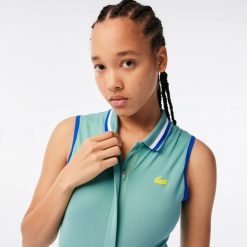 Robes & Jupes | LACOSTE Robe Plissee Femme Tennis Lacoste Sport Avec Shorty Integre