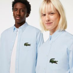 Chemises & Hauts | LACOSTE Chemise Unie Relaxed Fit En Coton Avec Grand Crocodile