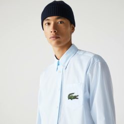 Chemises & Hauts | LACOSTE Chemise Unie Relaxed Fit En Coton Avec Grand Crocodile