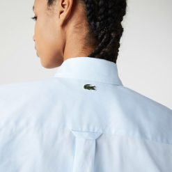 Chemises & Hauts | LACOSTE Chemise Unie Relaxed Fit En Coton Avec Grand Crocodile