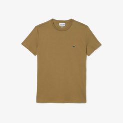 T-Shirts | LACOSTE T-Shirt Col Rond En Jersey De Coton Pima Uni