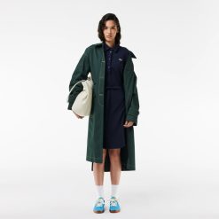 Robes & Jupes | LACOSTE Robe Regular Fit En Pique A Manches Longues