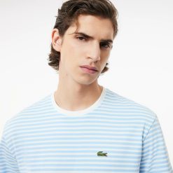 T-Shirts | LACOSTE T-Shirt A Rayures En Coton Epais