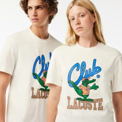 T-Shirts | LACOSTE T-Shirt Relaxed Fit Avec Imprime Signature