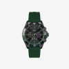 Montres | LACOSTE Montre Chronometre Tiebreaker Noire Avec Bracelet Vert En Silicone