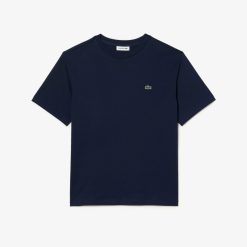 T-Shirts | LACOSTE T-Shirt A Col Rond En Coton Premium