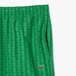 Pantalons & Shorts | LACOSTE Pantalon De Survetement Sportsuit Taffetas Imprime Monogramme