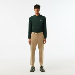 Pantalons & Shorts | LACOSTE Pantalon Chino Fusele En Coton Stretch