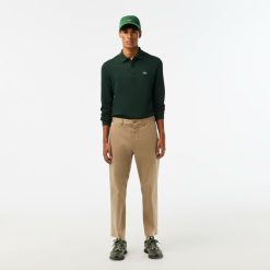 Pantalons & Shorts | LACOSTE Pantalon Chino Fusele En Coton Stretch