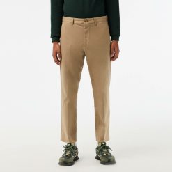 Pantalons & Shorts | LACOSTE Pantalon Chino Fusele En Coton Stretch