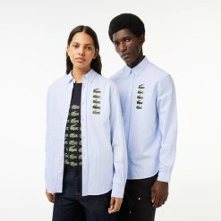 Chemises & Hauts | LACOSTE Chemise Rayee Avec Badges Crocodile