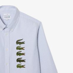 Chemises & Hauts | LACOSTE Chemise Rayee Avec Badges Crocodile