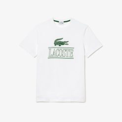 T-Shirts | LACOSTE T-Shirt Regular Fit En Jersey Epais De Coton