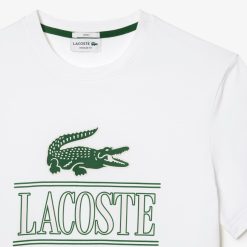 T-Shirts | LACOSTE T-Shirt Regular Fit En Jersey Epais De Coton