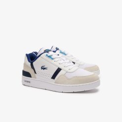 Sneakers | LACOSTE Sneakers T-Clip Homme En Cuir Contraste