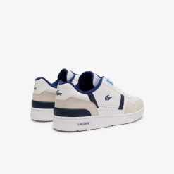 Sneakers | LACOSTE Sneakers T-Clip Homme En Cuir Contraste