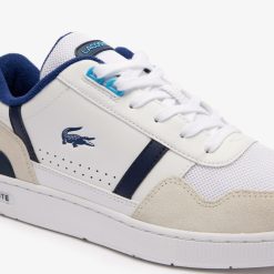 Sneakers | LACOSTE Sneakers T-Clip Homme En Cuir Contraste