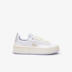 Sneakers | LACOSTE Sneakers Carnaby Platform Femme En Cuir Monogramme