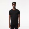 T-Shirts | LACOSTE T-Shirt Col Rond En Jersey De Coton Pima Uni