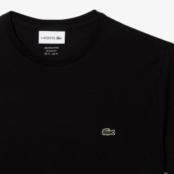 T-Shirts | LACOSTE T-Shirt Col Rond En Jersey De Coton Pima Uni