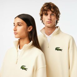 Sweatshirts | LACOSTE Sweatshirt Jogger Unie Col Montant Zippe En Coton Biologique