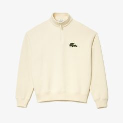 Sweatshirts | LACOSTE Sweatshirt Jogger Unie Col Montant Zippe En Coton Biologique