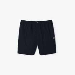 Pantalons & Shorts | LACOSTE Short Elastique Relaxed Fit En Popeline De Coton