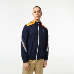 Vetements De Sport | LACOSTE Veste A Capuche Homme Lacoste Tennis En Polyester Recycle